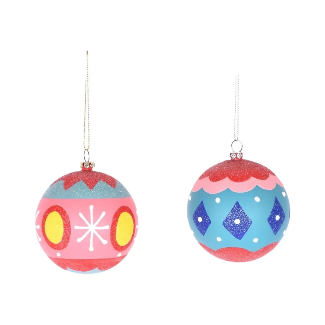 Direct Export Co. Ornaments-4" Red And Pink Ball Ornament