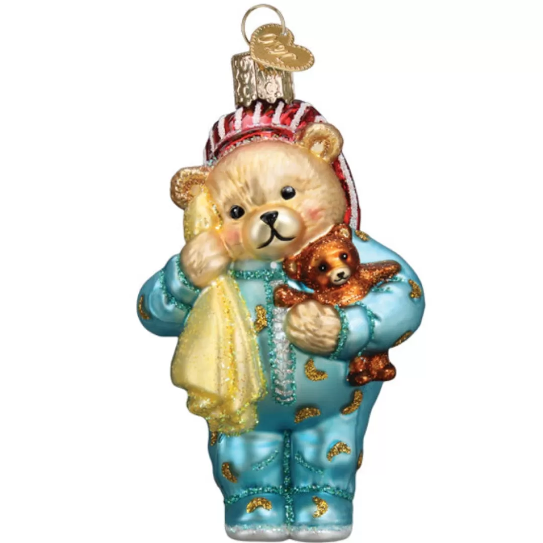 Old World Christmas Ornaments-Bedtime Teddy Bear Ornament