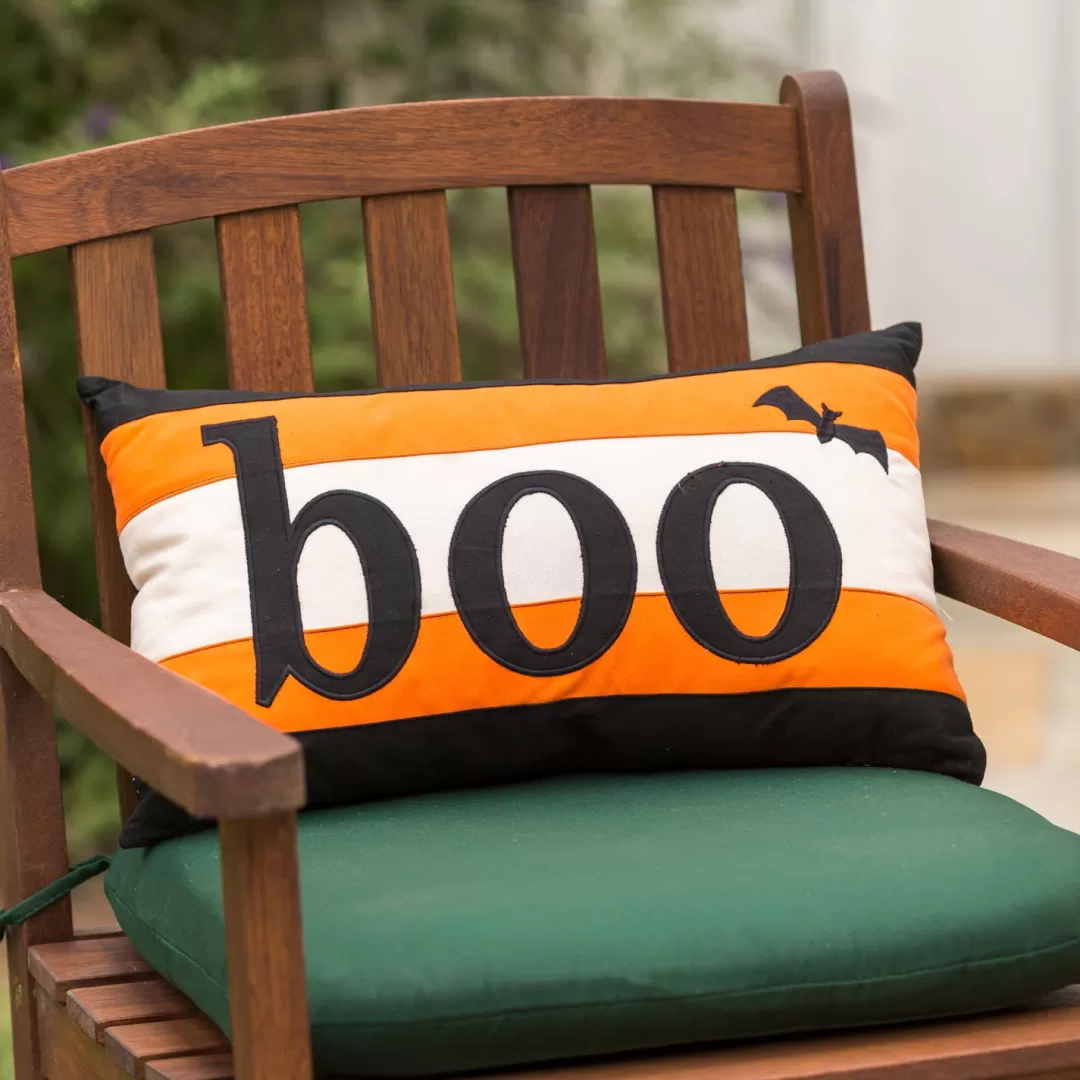 Evergreen Halloween Pillows-Boo Lumbar Pillow