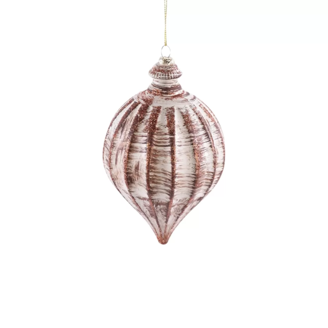 Direct Export Co. Ornaments-Brown Wash Antique Drop Ornament