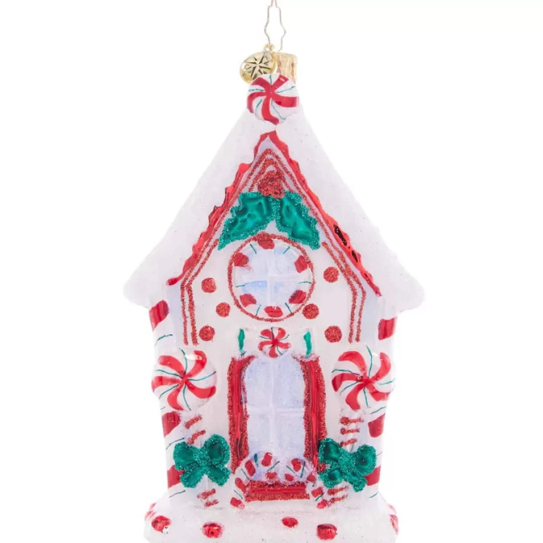 Christopher Radko Ornaments-Candy Cane Chalet Ornament By