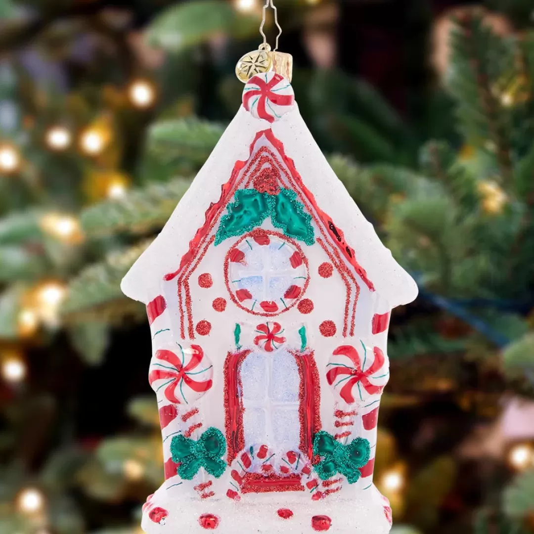 Christopher Radko Ornaments-Candy Cane Chalet Ornament By