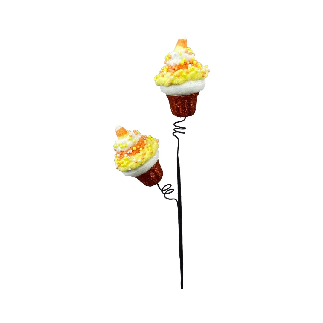 Liberty Floral Halloween Sprays & Picks-Candy Corn Cupcake Spray