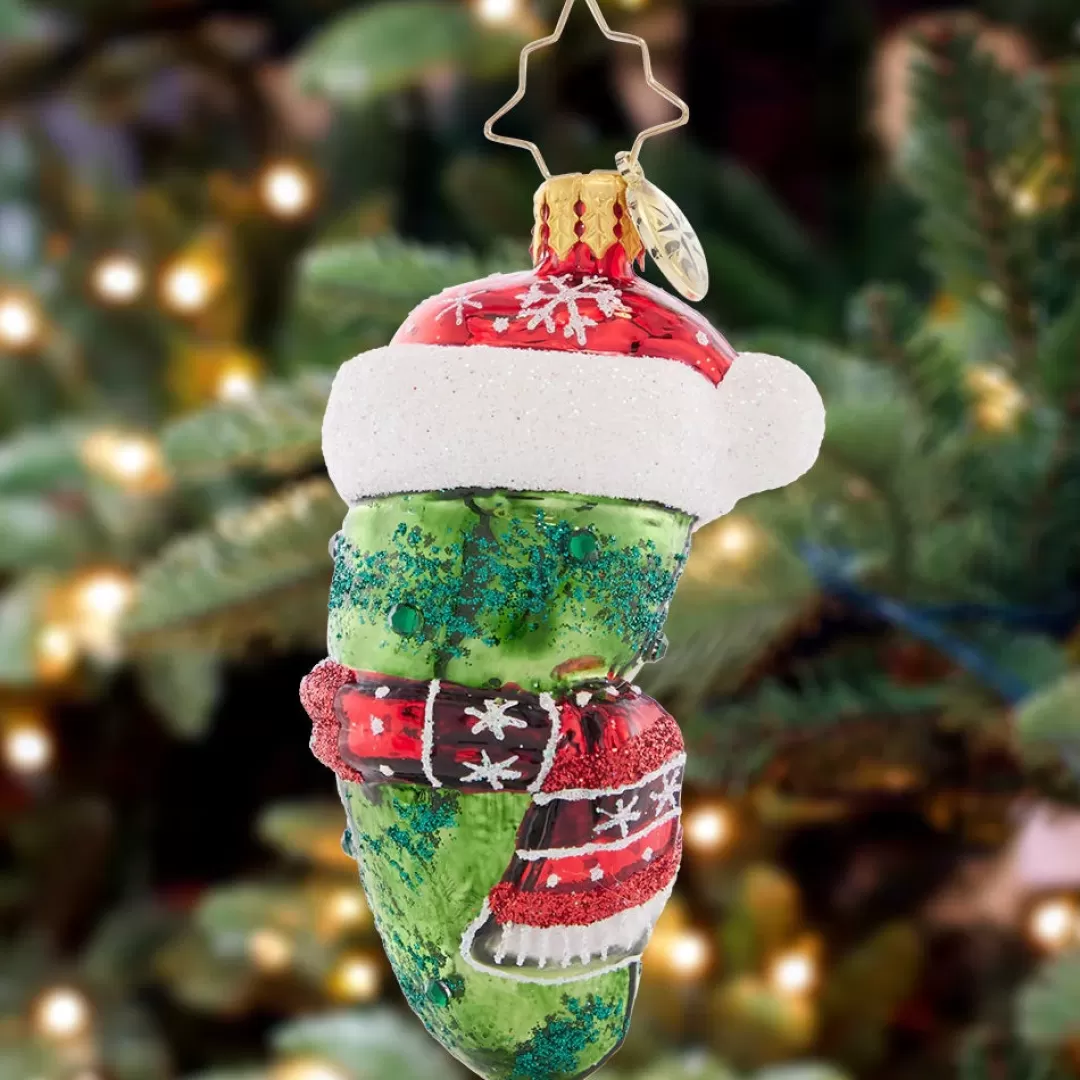 Christopher Radko Ornaments-Chilly Christmas Pickle Gem Ornament By