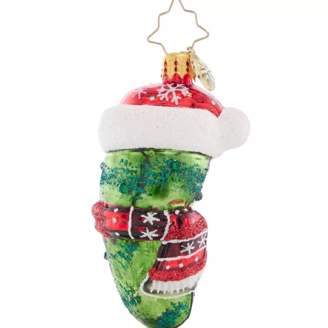 Christopher Radko Ornaments-Chilly Christmas Pickle Gem Ornament By