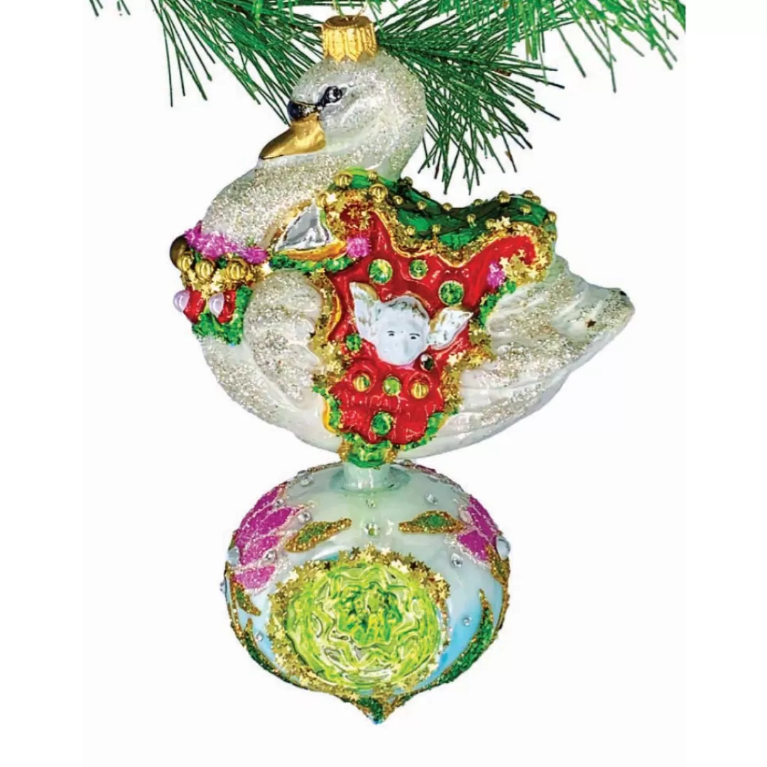 Heartfully Yours Ornaments-Christmas Swan Ornament