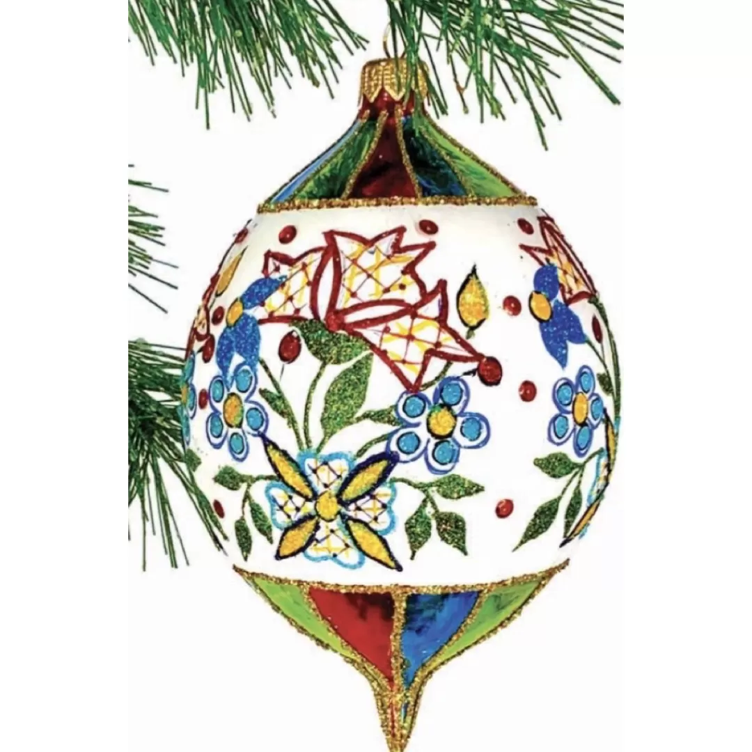 Heartfully Yours Ornaments-Country Folk Flowers Ornament