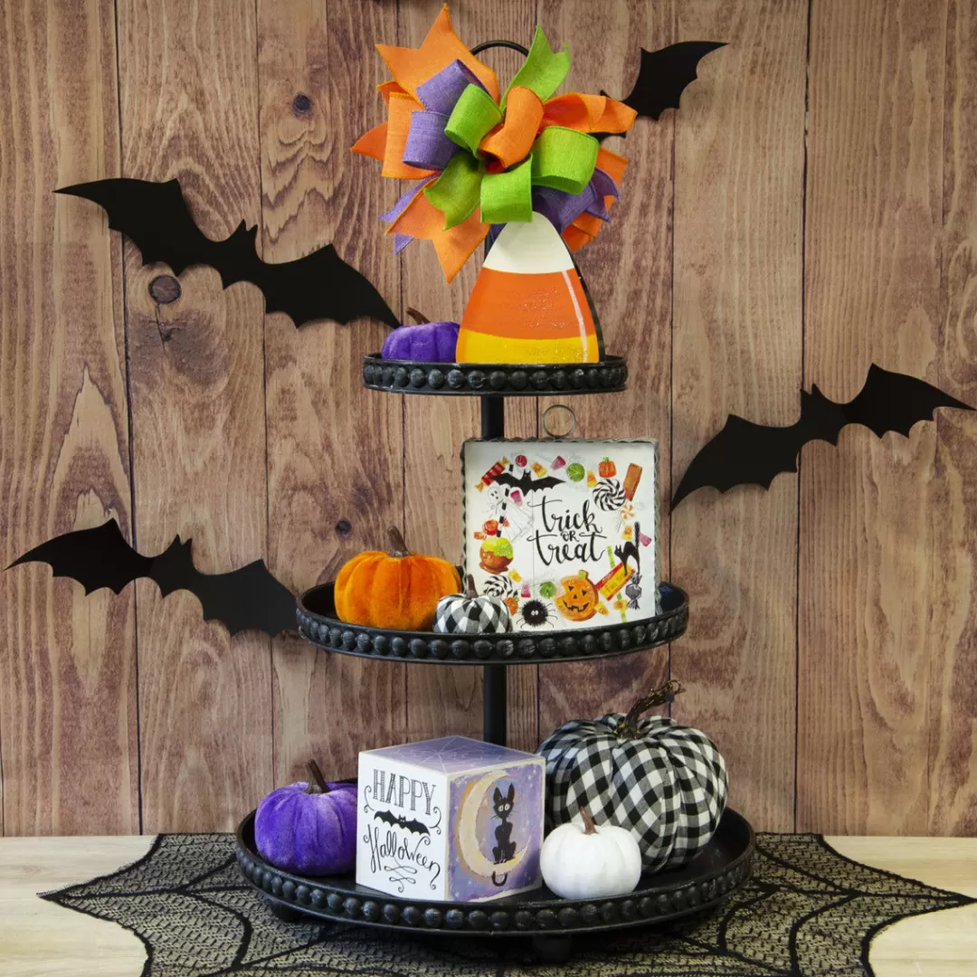 The Round Top Collection Halloween Focal Points-Double Sided Candy Corn Sitter