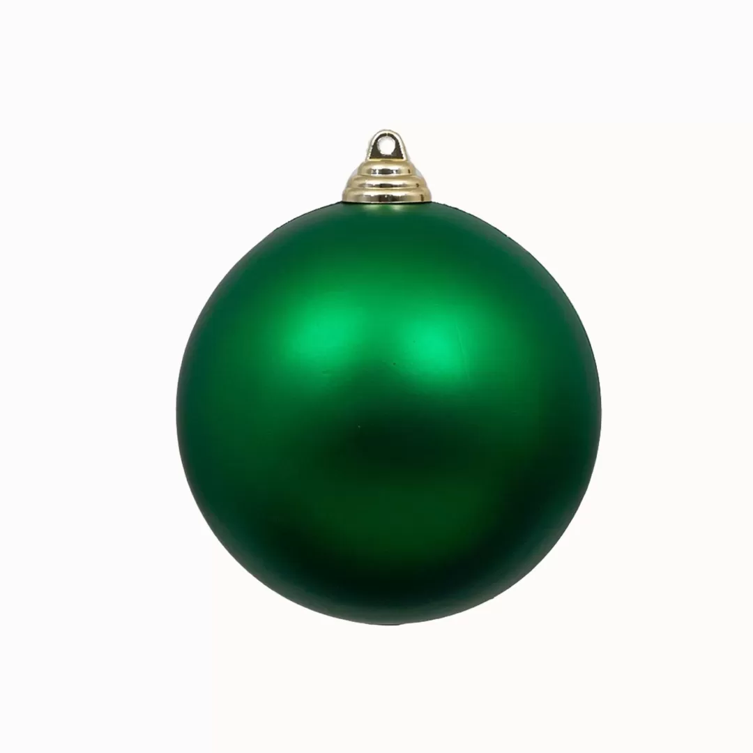 Farrisilk Ball Ornaments-Emerald Green Matte Ball Ornament, 6"