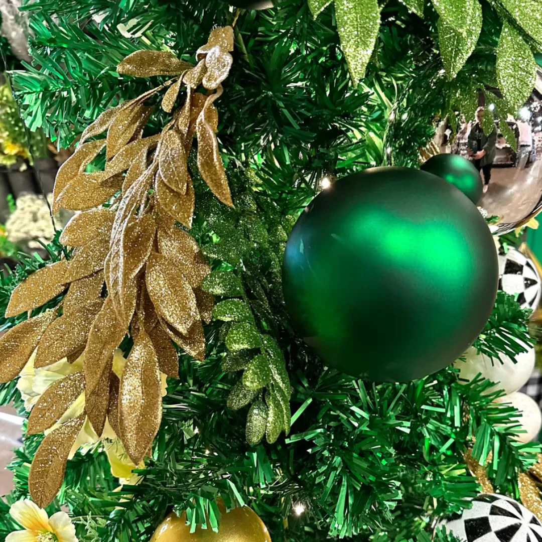 Farrisilk Ball Ornaments-Emerald Green Matte Ball Ornament, 6"