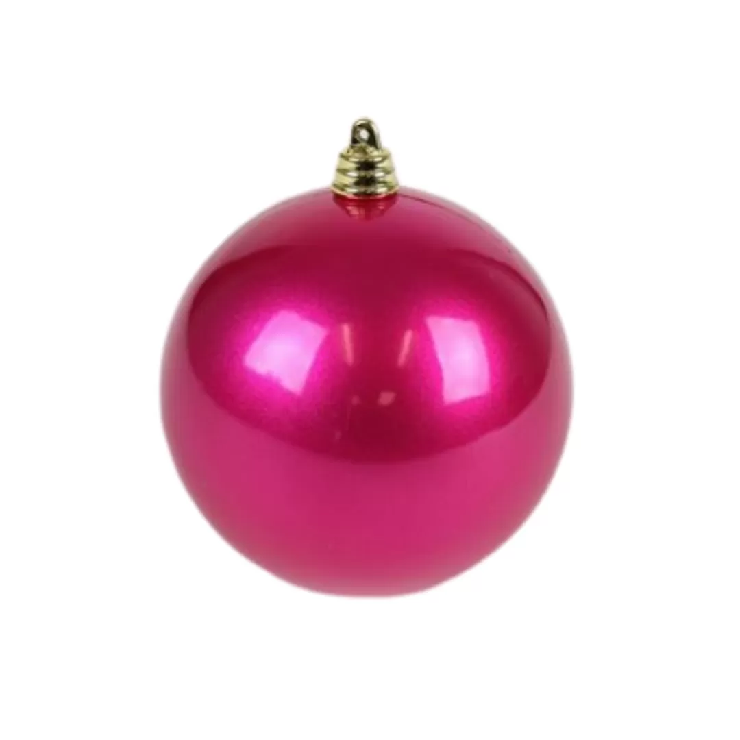 Farrisilk Ball Ornaments-Fuchsia Candy Apple Ball Ornament, 4"