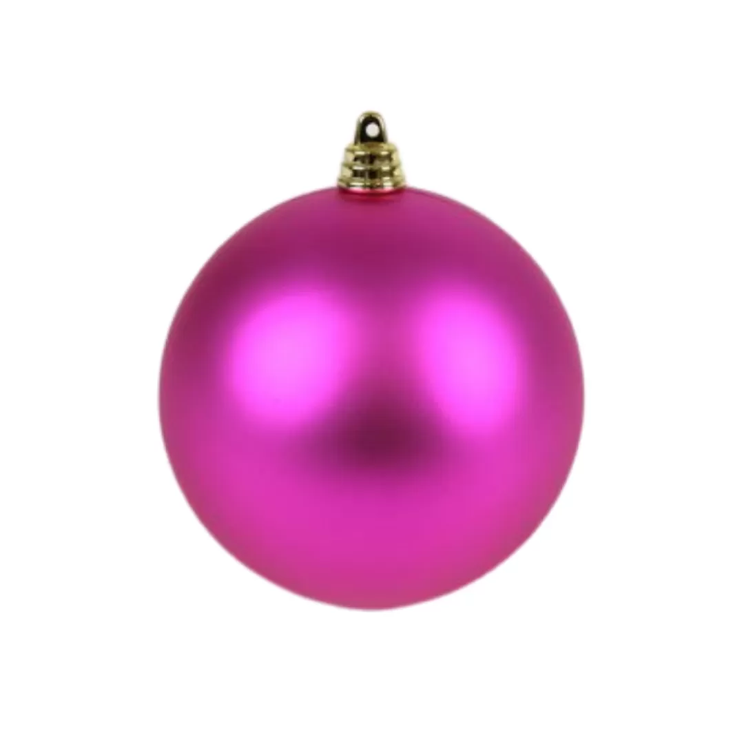 Farrisilk Ball Ornaments-Fuchsia Matte Ball Ornament, 4"