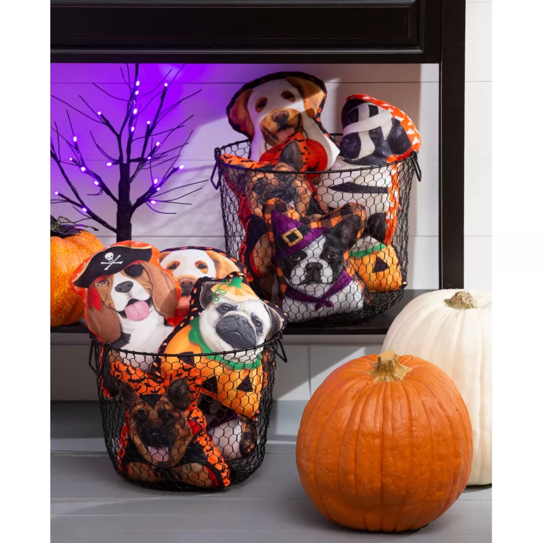 Evergreen Halloween Pillows-Ghost Dog Mini Pillow