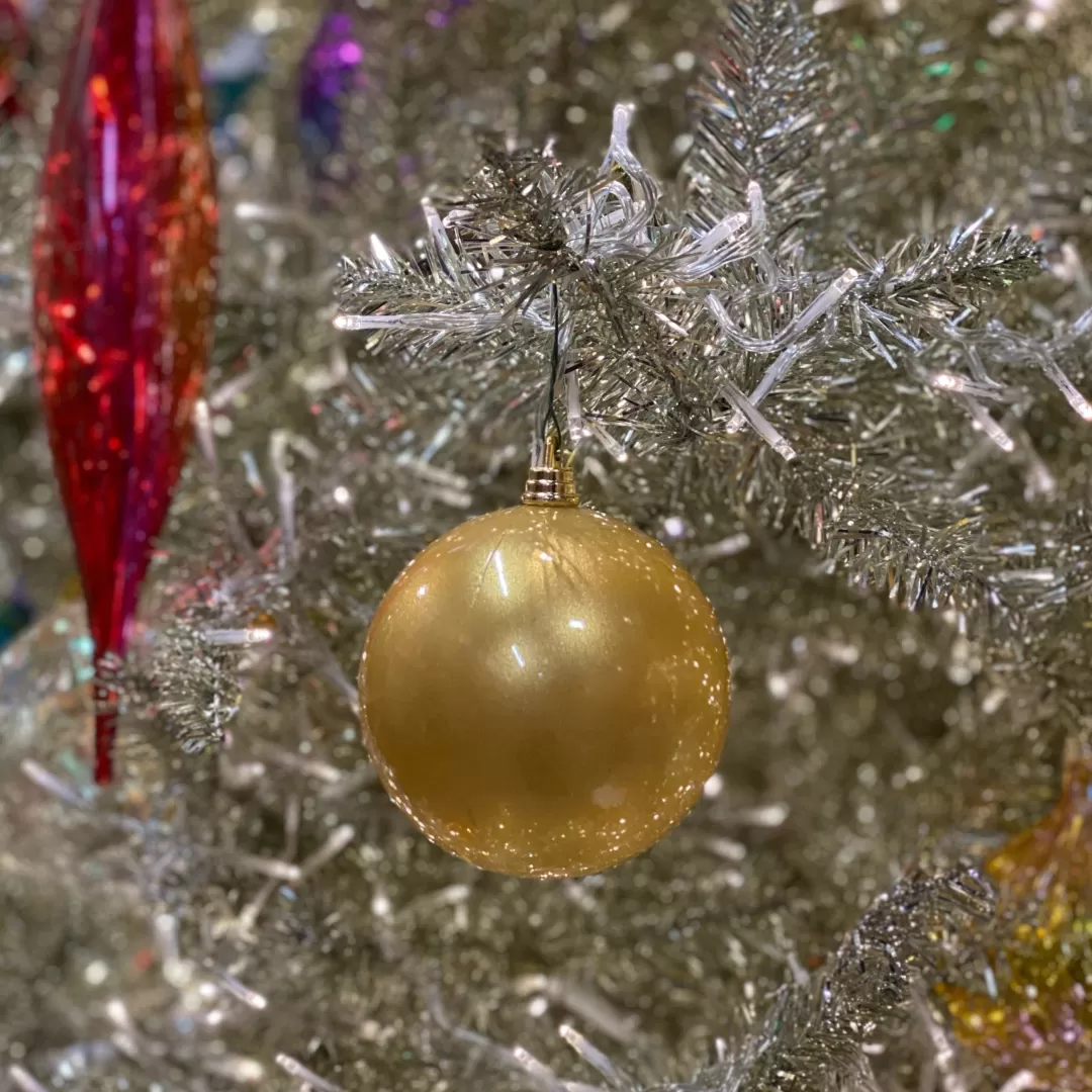 Farrisilk Ball Ornaments-Gold Candy Apple Ball Ornament, 6"