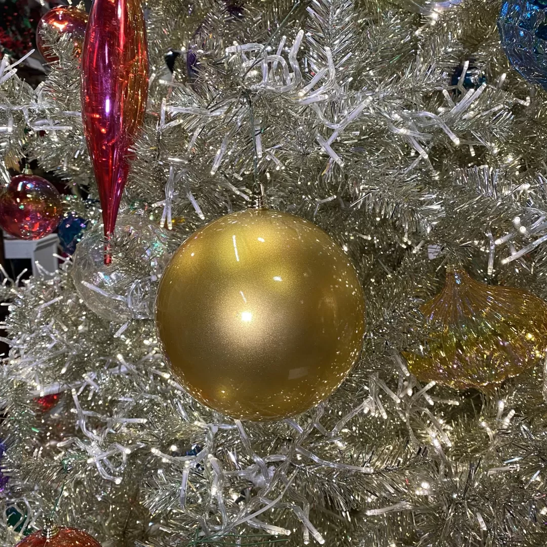 Farrisilk Ball Ornaments-Gold Matte Ball Ornament, 8"