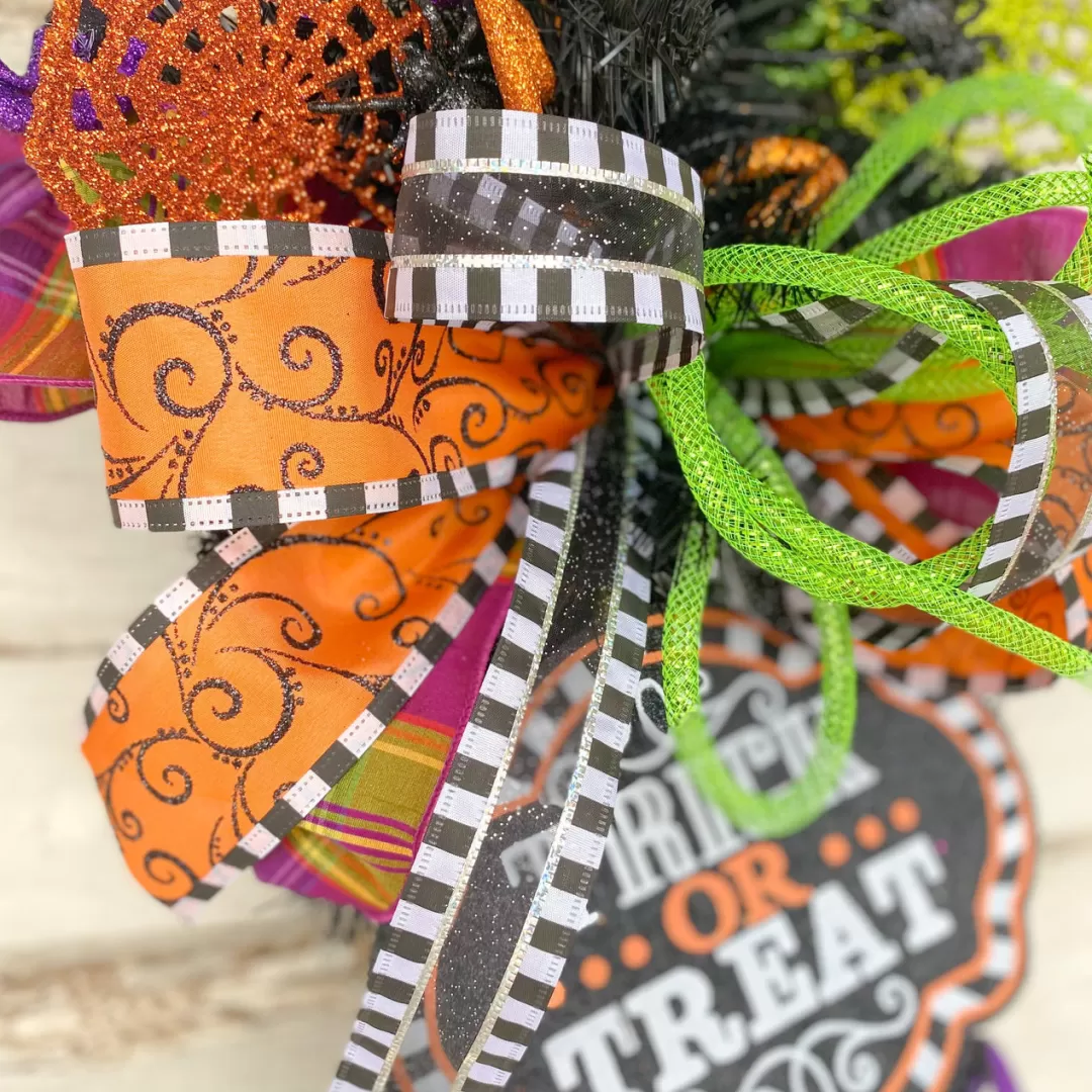 Reliant Ribbon Halloween Ribbon-Halloween Swirl Mix Wired Edge, 2.5"X10Yd