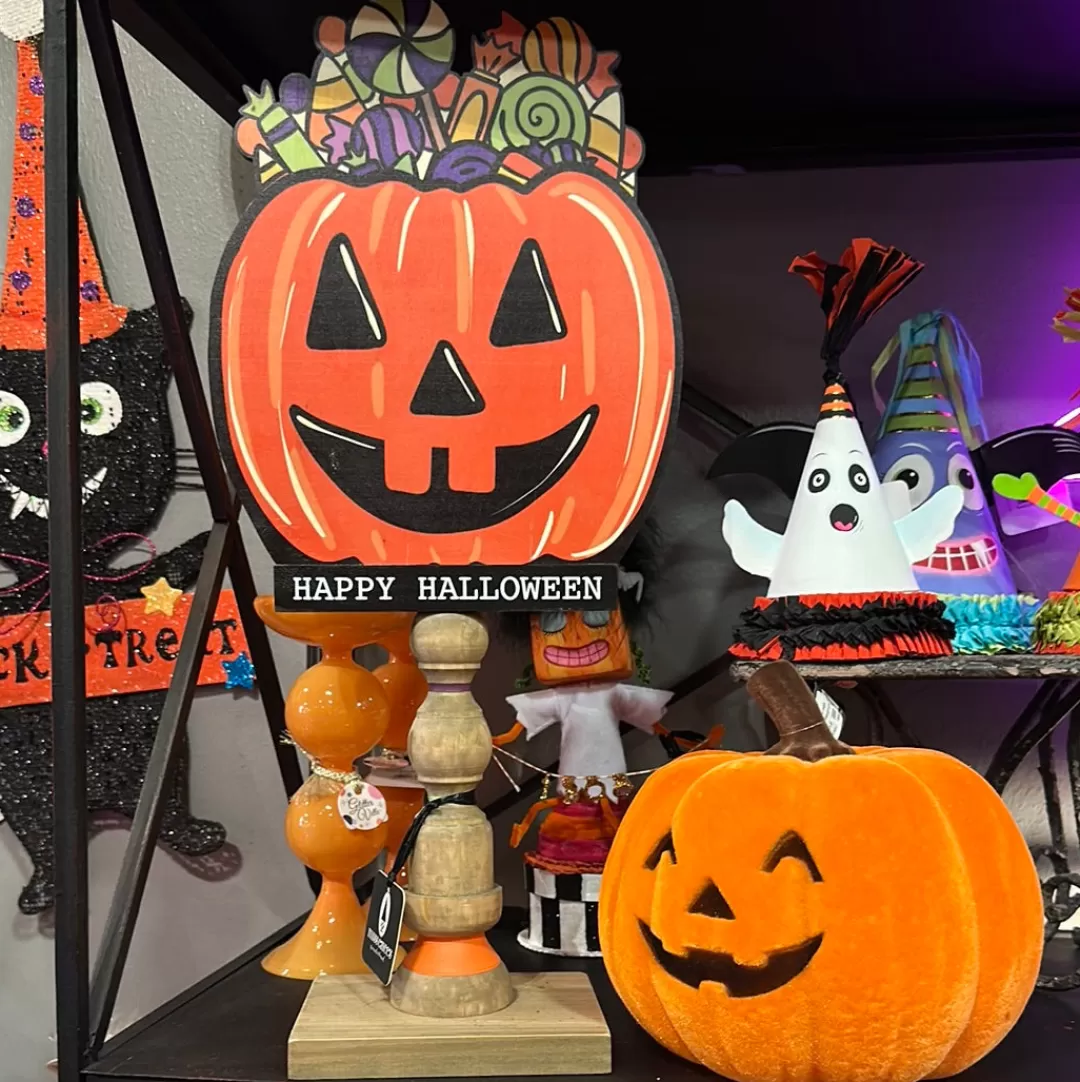 Glory Haus Halloween Focal Points-Happy Halloween Wood Stand