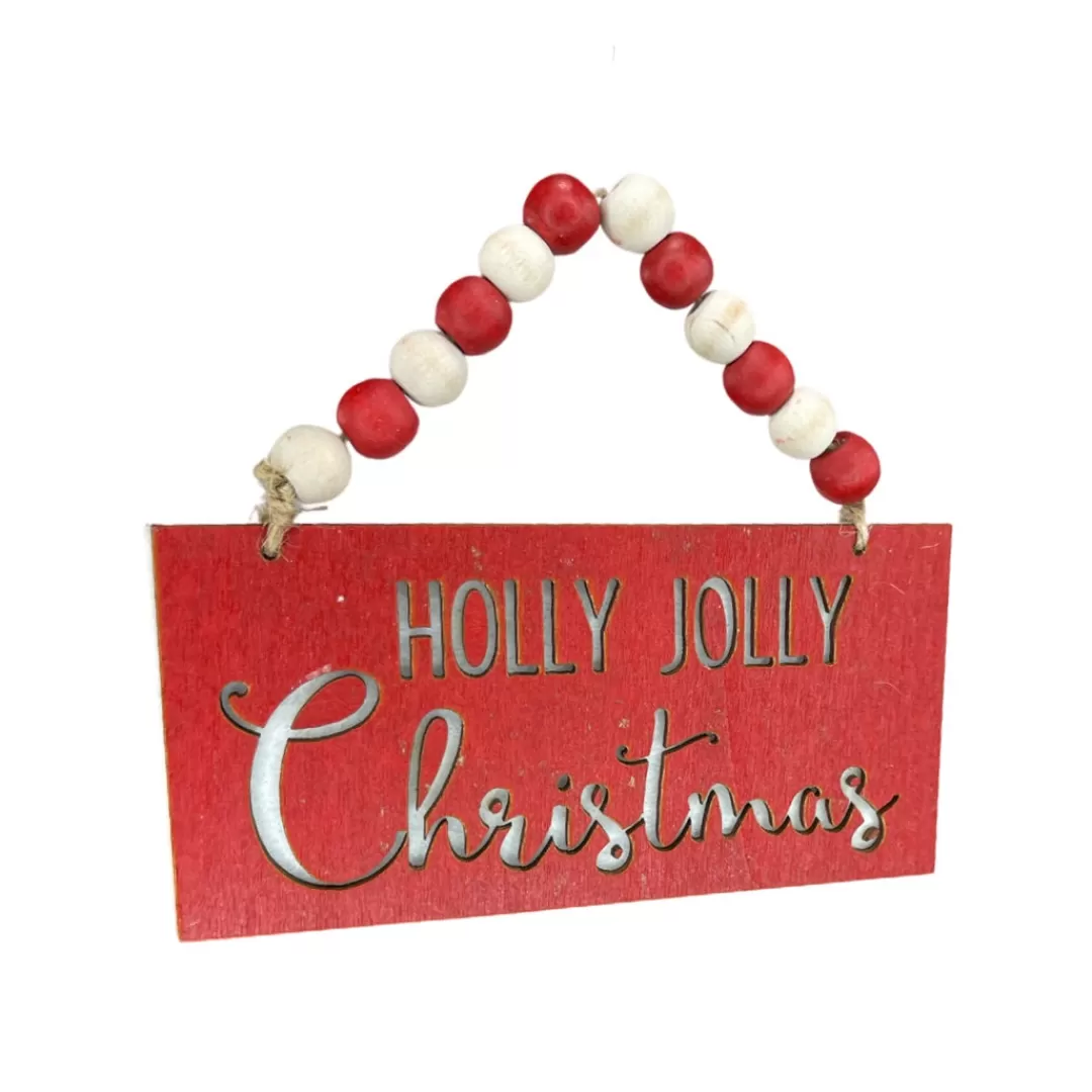 Direct Export Co. Ornaments-Holly Jolly Christmas Sign Ornament