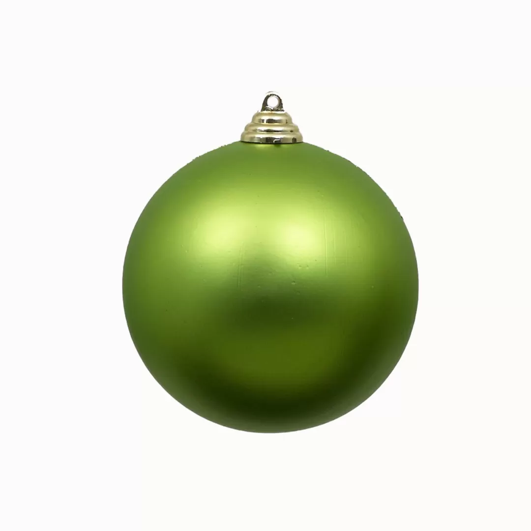 Farrisilk Ball Ornaments-Lime Green Matte Ball Ornament, 4"