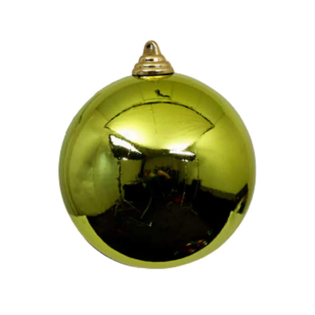 Farrisilk Ball Ornaments-Lime Green Shiny Ball Ornament, 4"