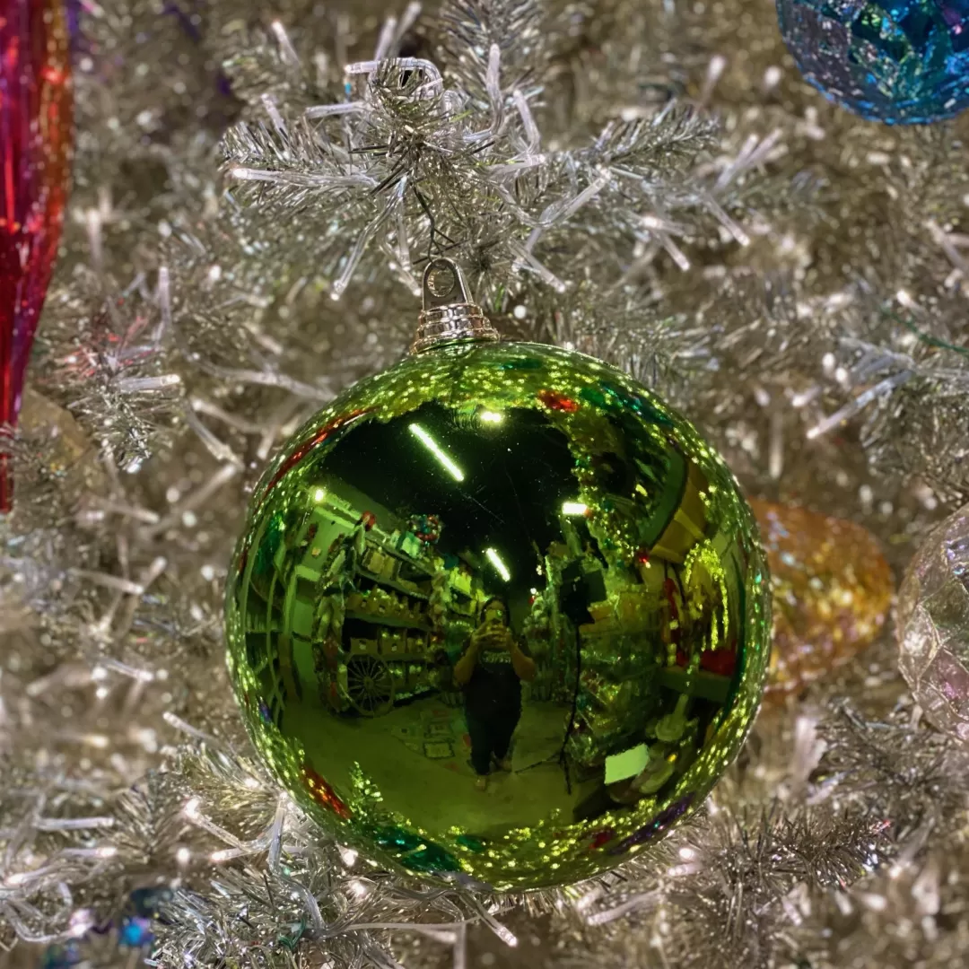 Farrisilk Ball Ornaments-Lime Green Shiny Ball Ornament, 6"