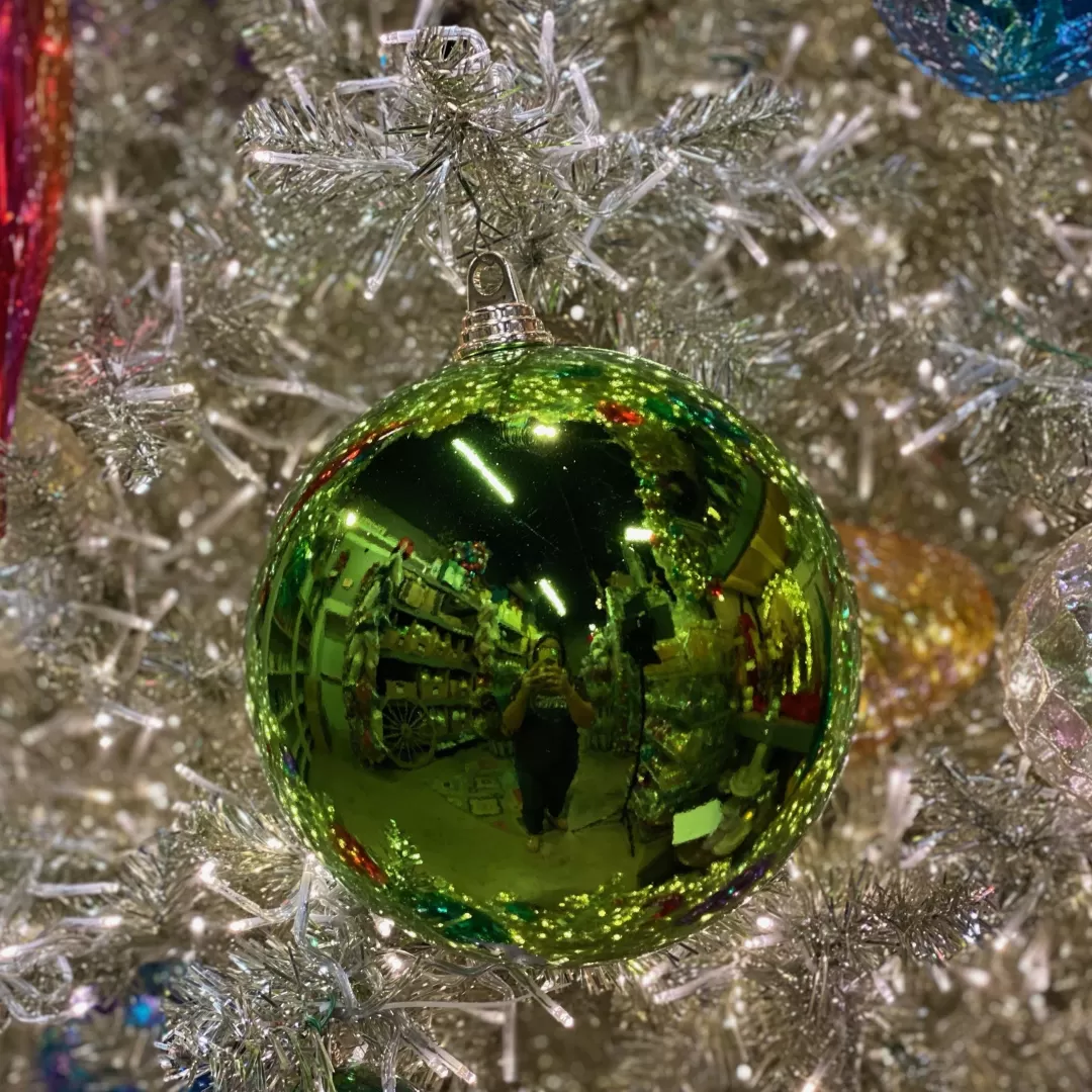 Farrisilk Ball Ornaments-Lime Green Shiny Ball Ornament, 8"