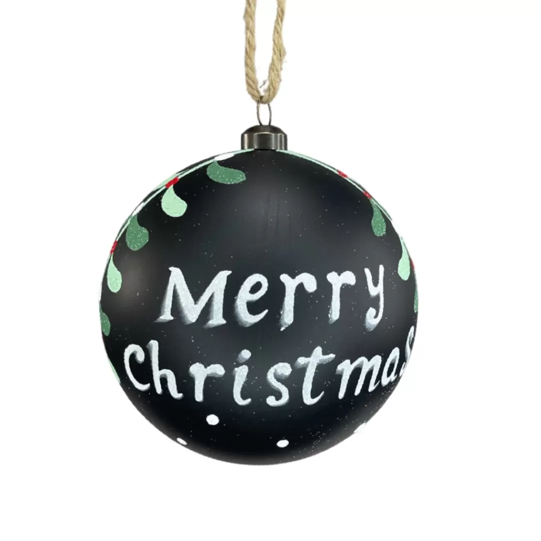 Direct Export Co. Ornaments-Merry Christmas With Holly Ball Ornament