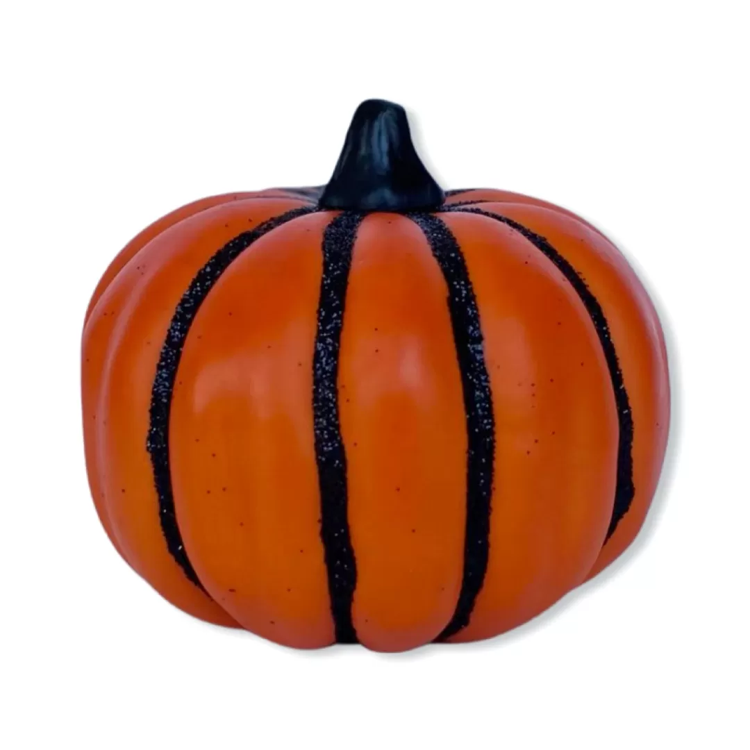 Liberty Floral Halloween Focal Points-Orange & Black Foam Pumpkin