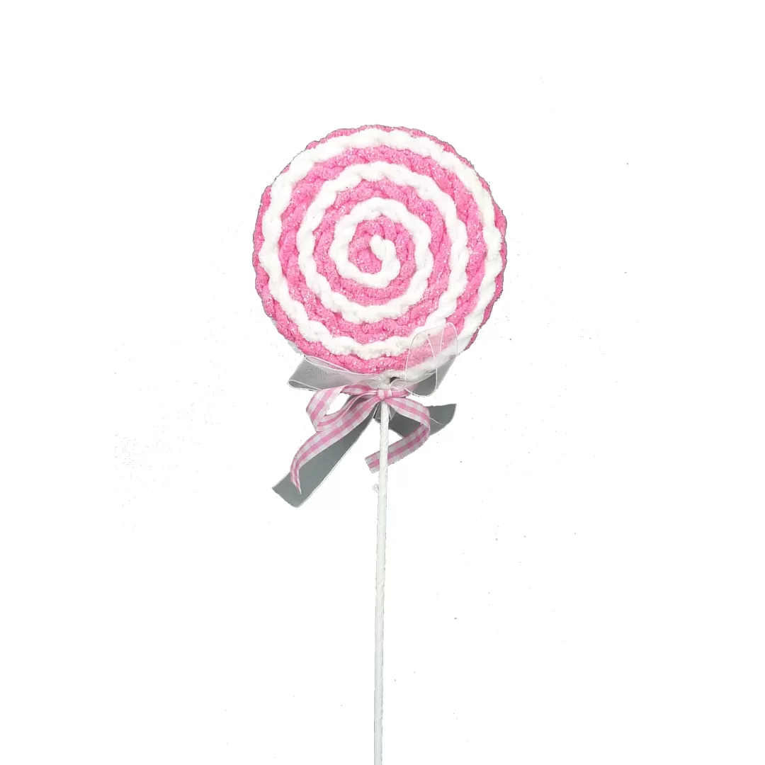 Liberty Floral Halloween Sprays & Picks-Pink And White Lollipop