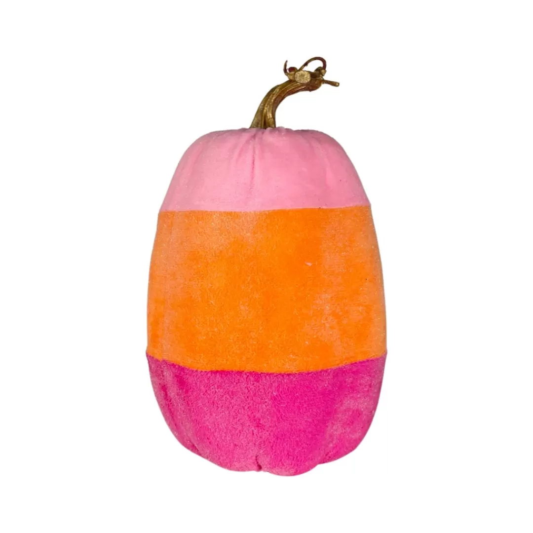 Liberty Floral Halloween Focal Points-Pink Candy Corn Pumpkin, Large