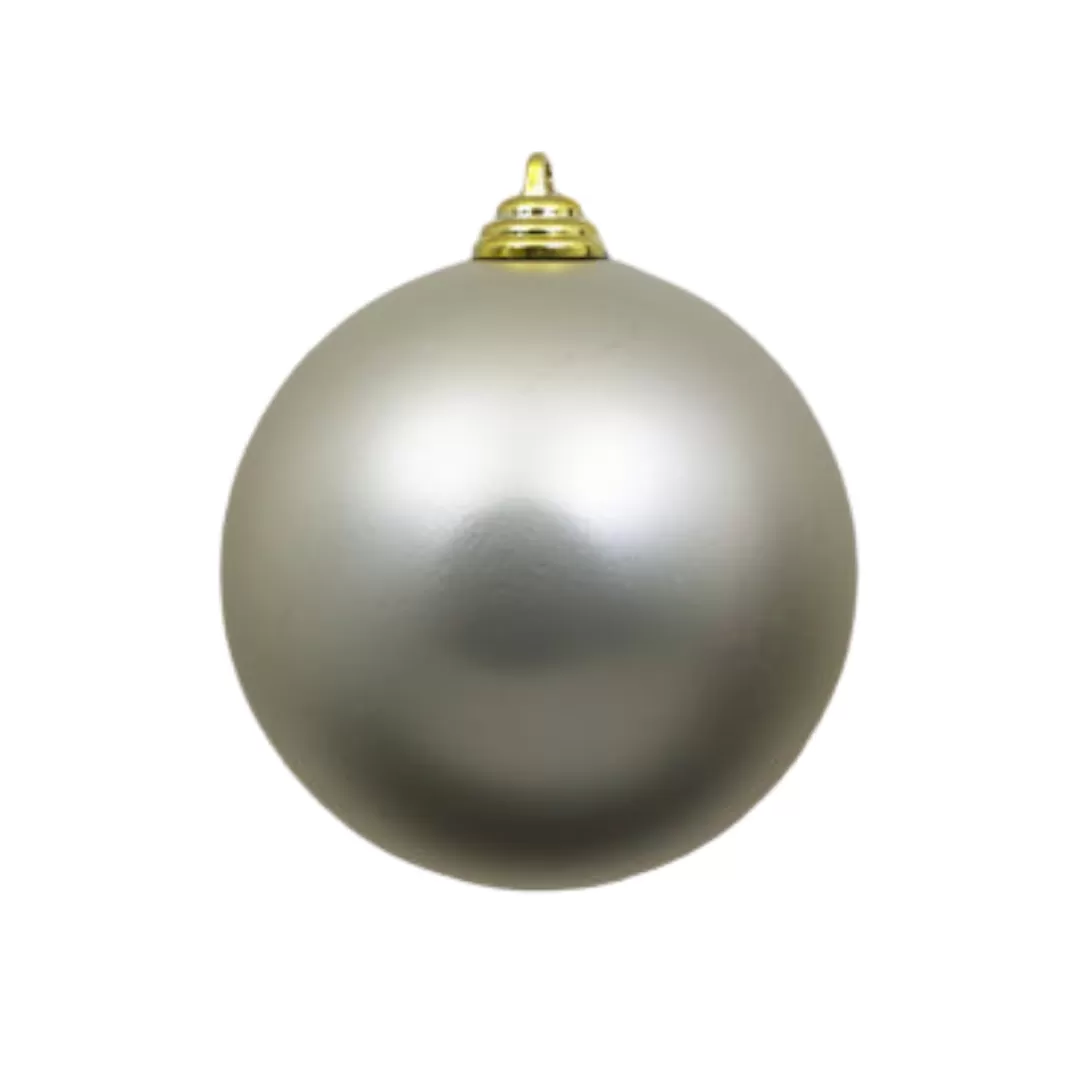 Farrisilk Ball Ornaments-Platinum Matte Ball Ornament, 4"