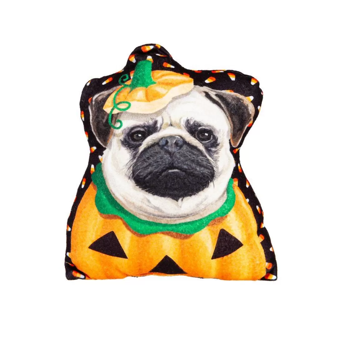 Evergreen Halloween Pillows-Pumpkin Dog Mini Pillow