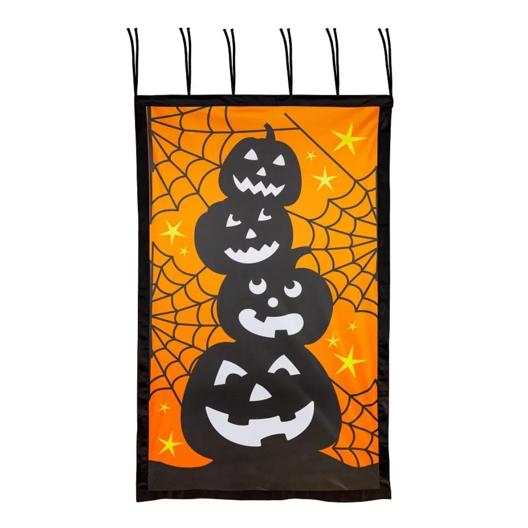 Evergreen Halloween Wall Decor-Pumpkin Stacked Window Shade