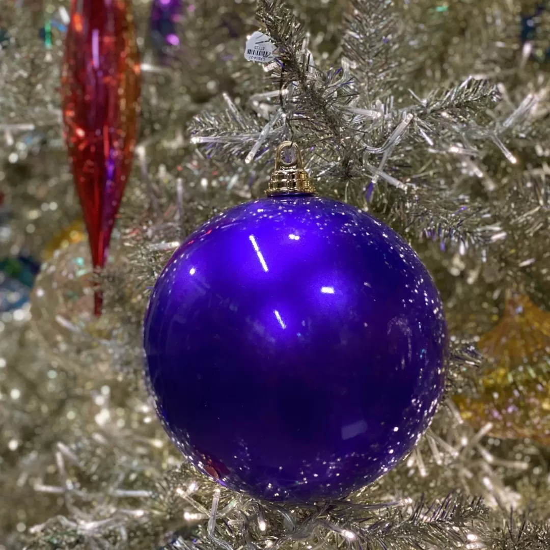 Farrisilk Ball Ornaments-Purple Candy Apple Ball Ornament, 4"