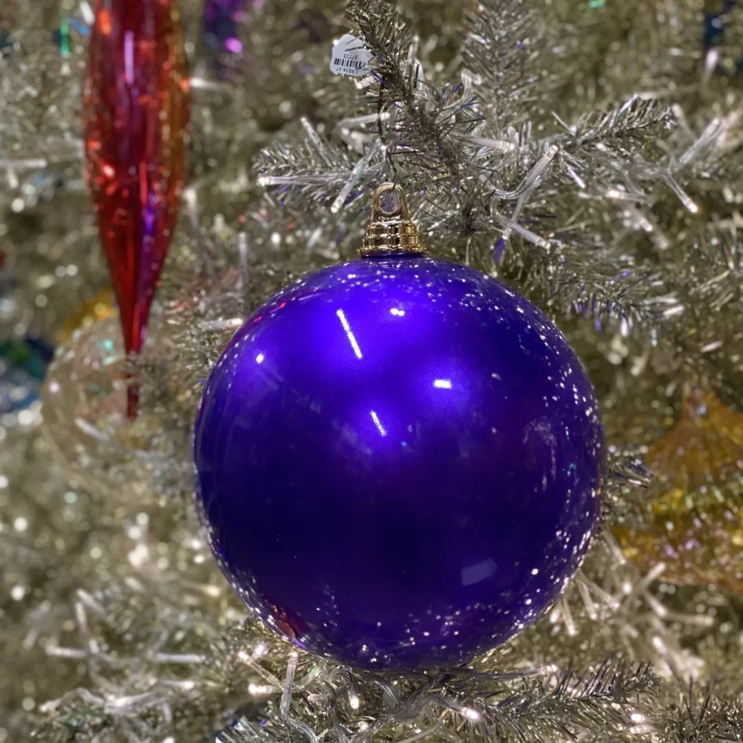 Farrisilk Ball Ornaments-Purple Candy Apple Ball Ornament, 6"