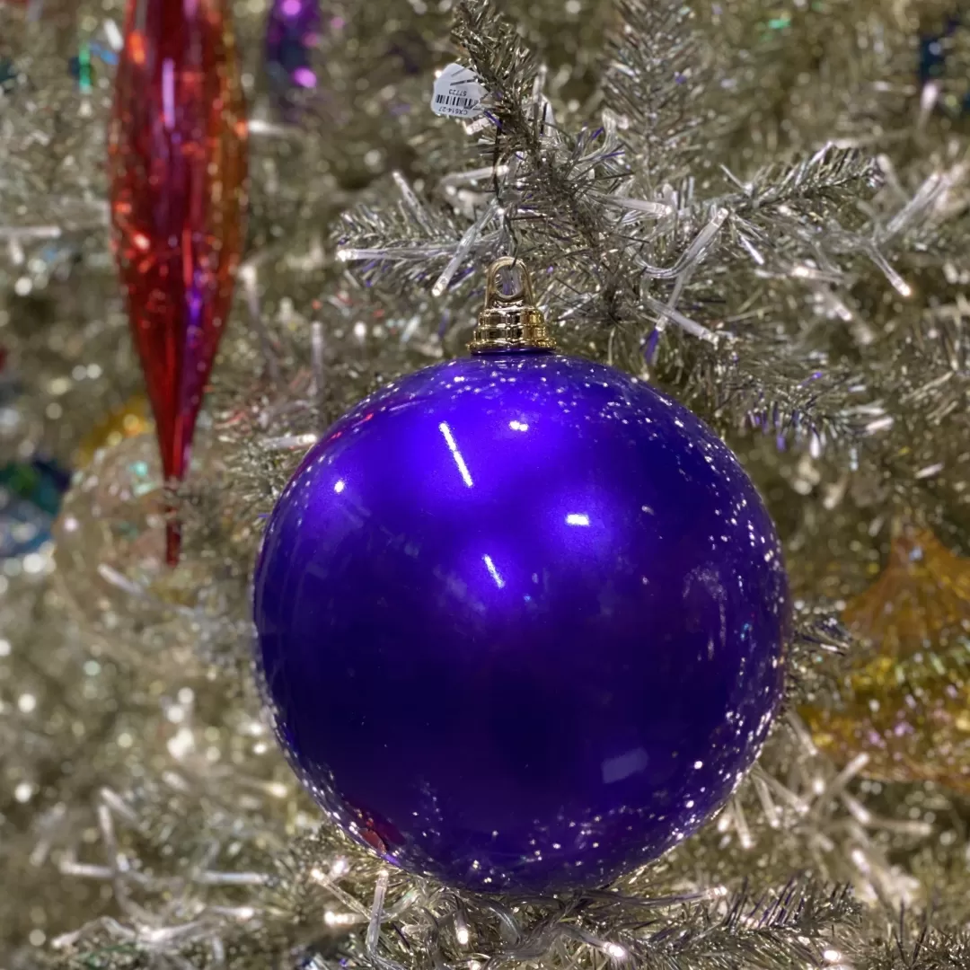 Farrisilk Ball Ornaments-Purple Candy Apple Ball Ornament, 8"