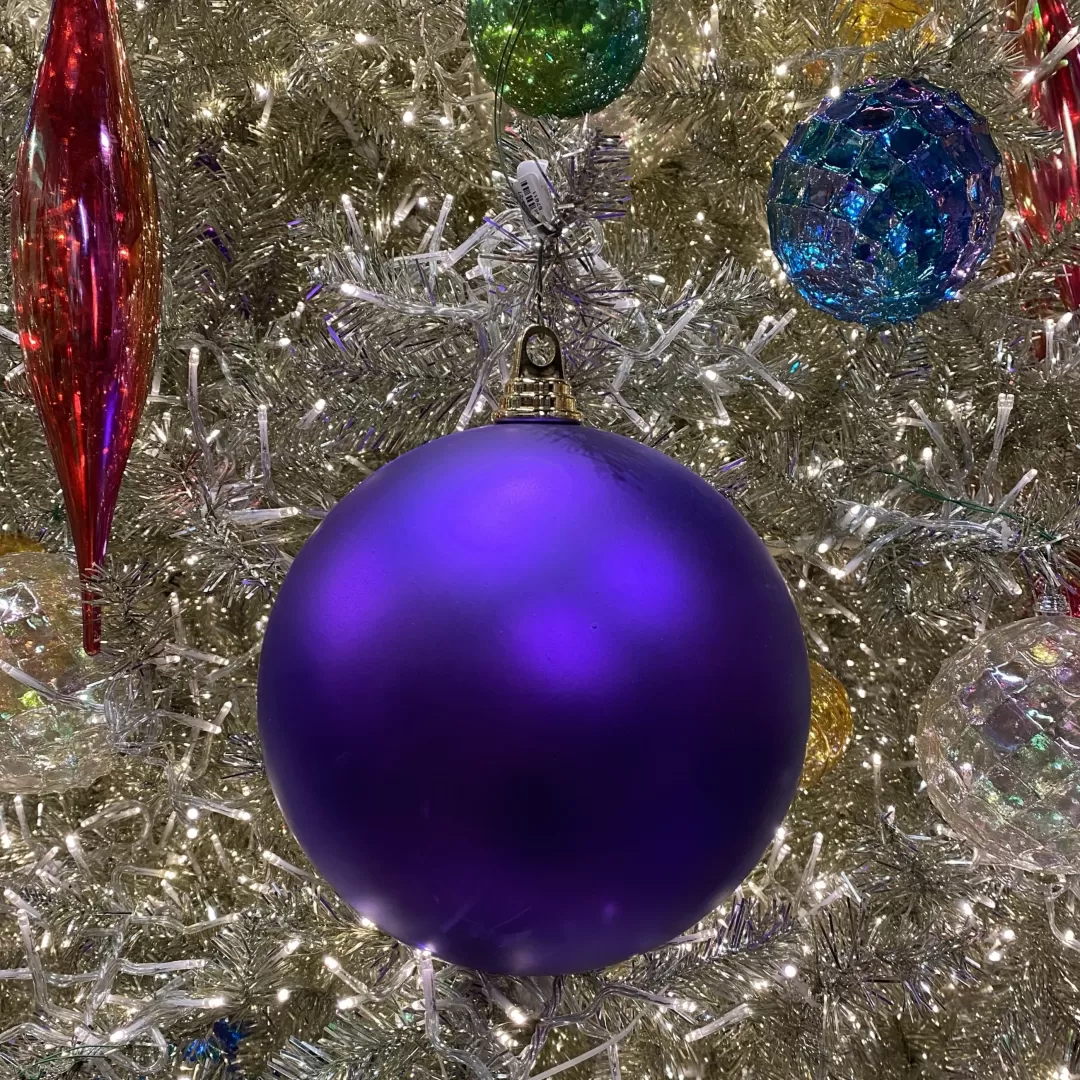 Farrisilk Ball Ornaments-Purple Matte Ball Ornament, 6"