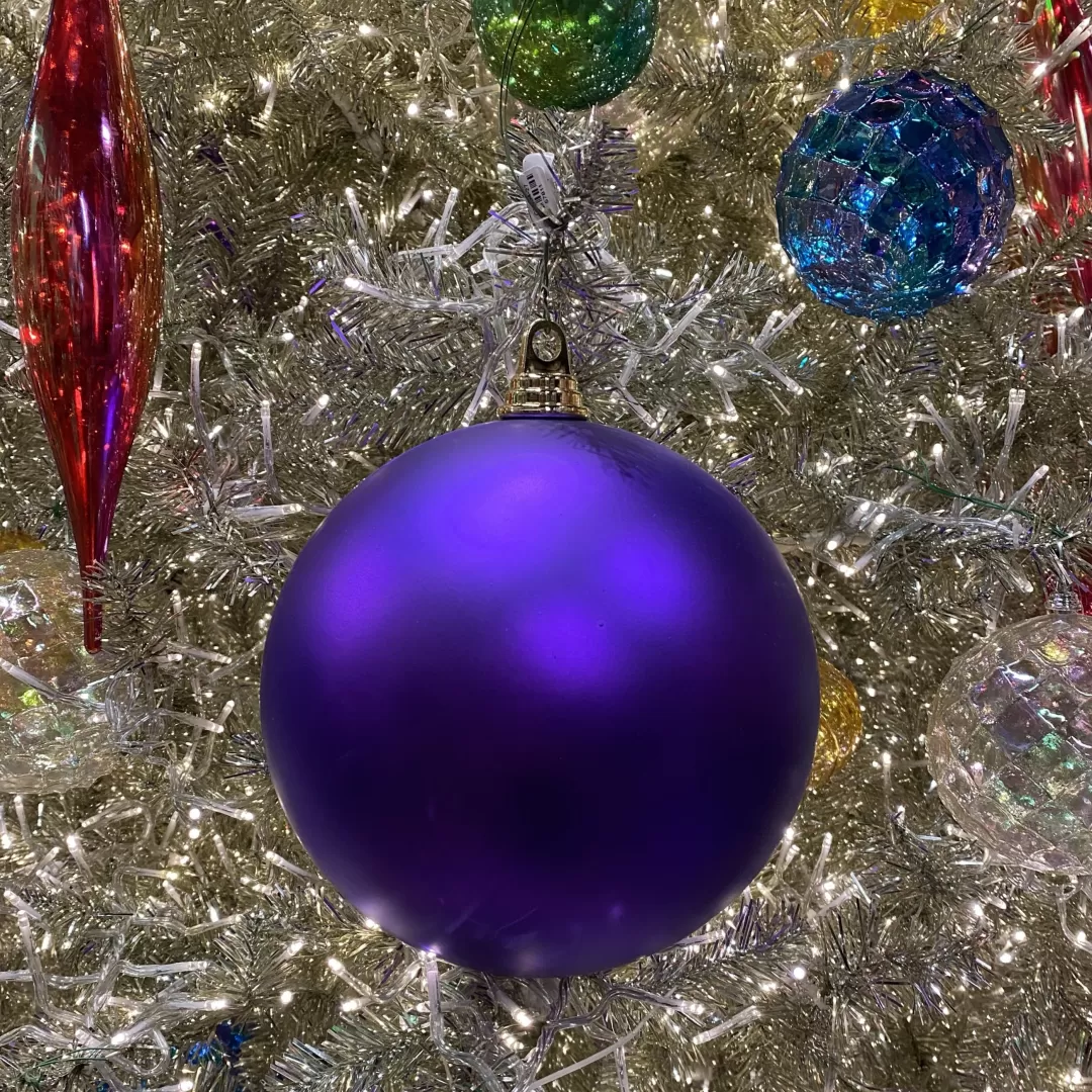 Farrisilk Ball Ornaments-Purple Matte Ball Ornament, 8"