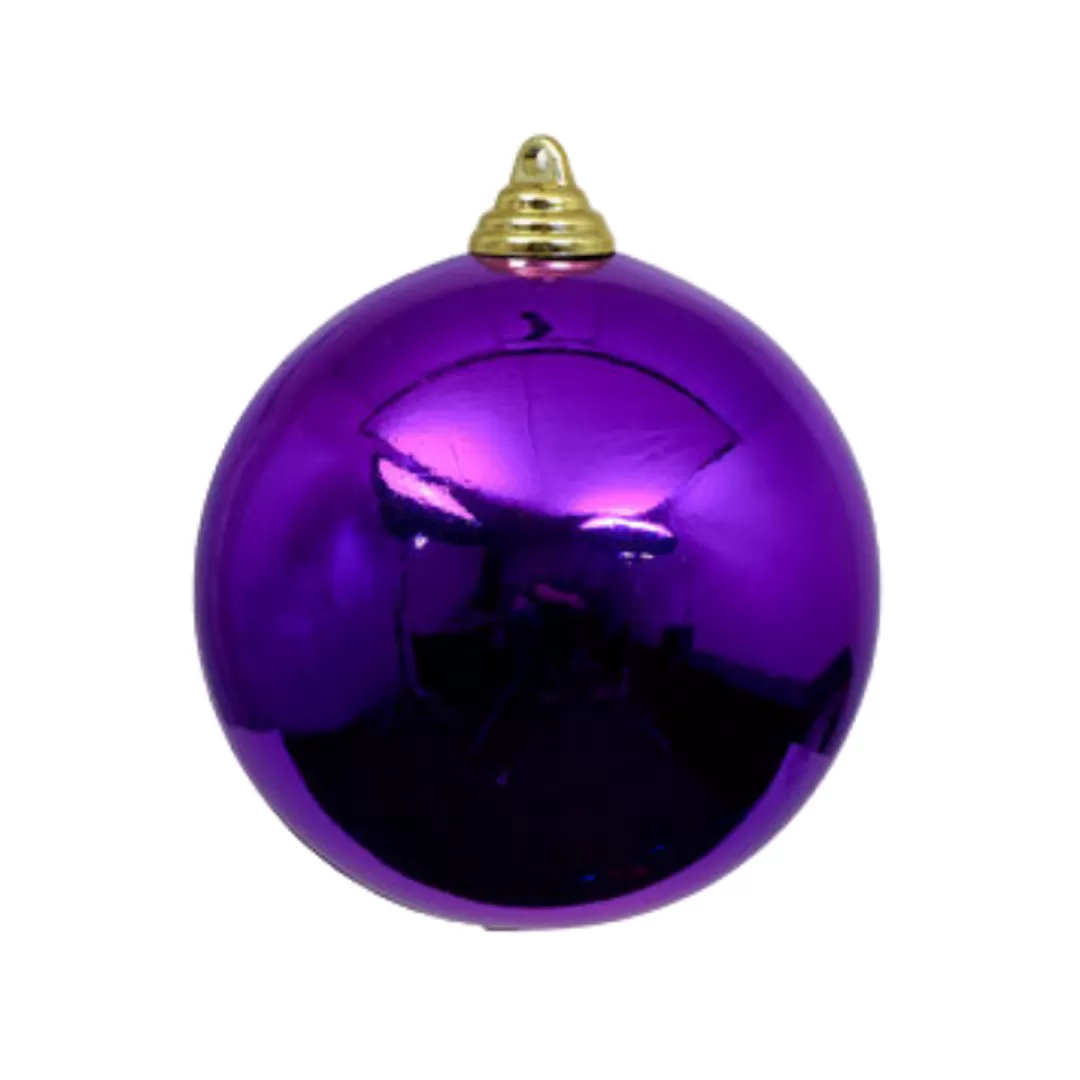 Farrisilk Ball Ornaments-Purple Shiny Ball Ornament, 6"