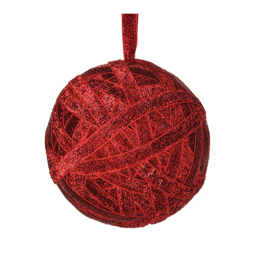 Regency Ball Ornaments-Red Ribbon Ball Ornament